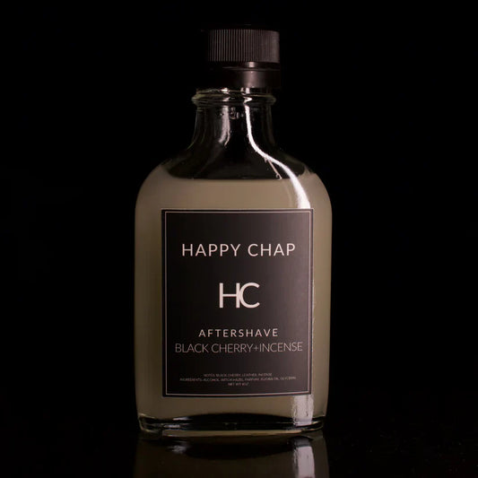 Happy Chap Black Cherry + Incense Shaving Collection Shaving Kit Pasteur Pharmacy Aftershave Splash 4 oz