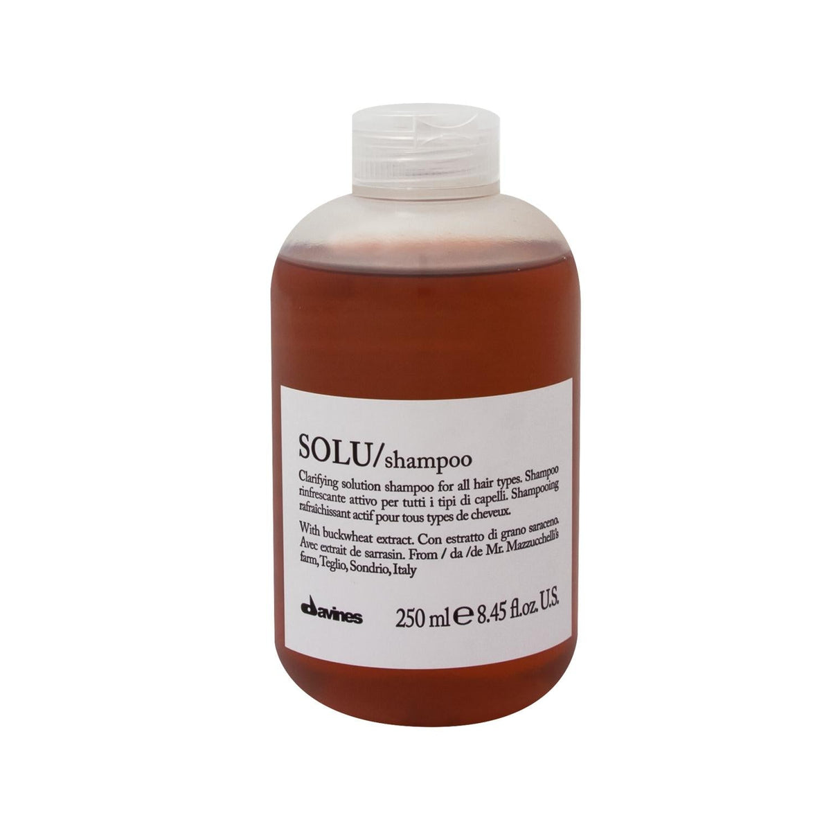 Davines Solu Protective Shampoo 250ml - Gentle Hair Care for Clean & Protected Locks