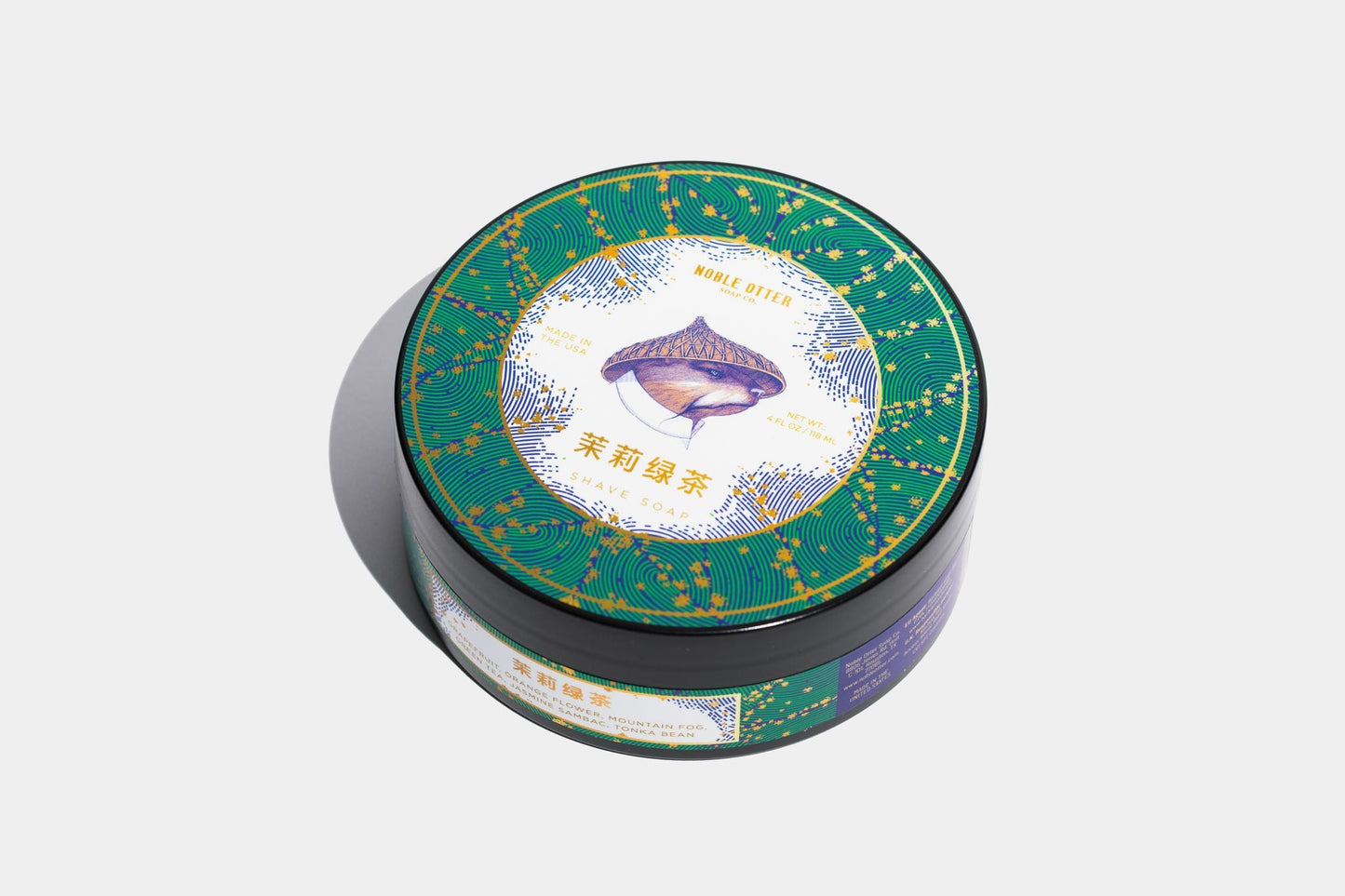 Noble Otter Jasmine Green Tea Shave Soap Shaving Soap Noble Otter