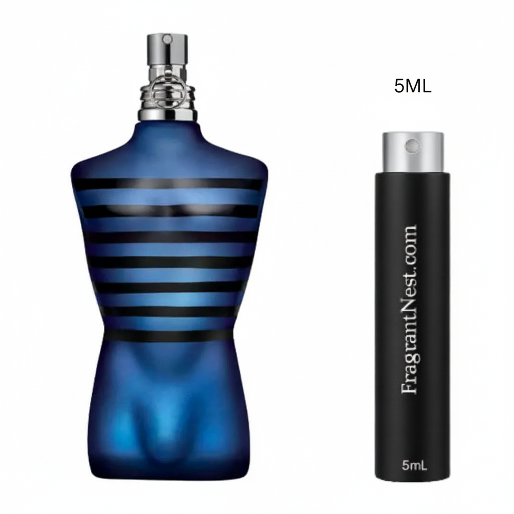 Jean Paul Gaultier Ultra Male Eau De Toilette Intense Travel Spray | Sample Fragrant Nest 5mL Travel Size (75 Sprays)
