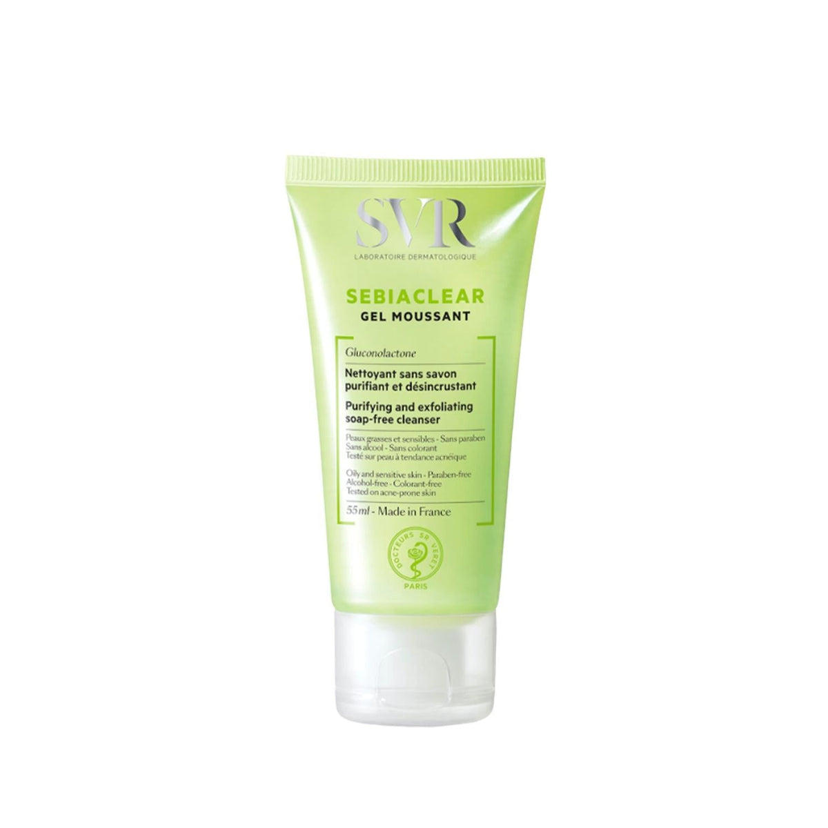 SVR Sebiaclear Cleansing Gel for Acne-Prone Skin - Gentle Foaming Gel for Sensitive Skin, 1.69 fl oz