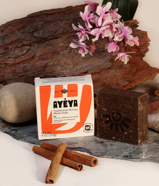 AYÉYA Traditional African Black Soap Bar<br>Joy Bar Soap AYÉYA Online Store