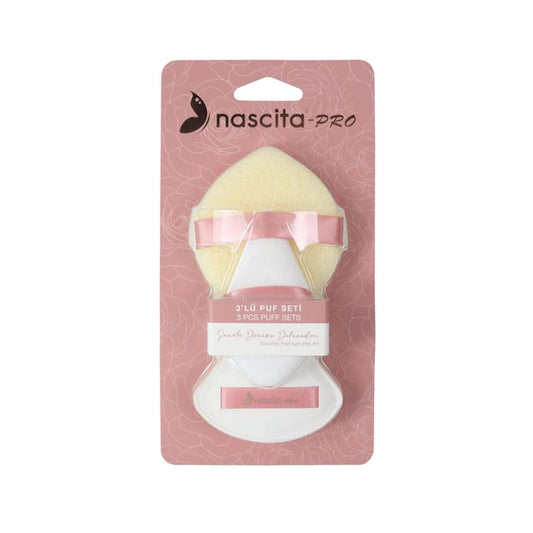 Nascita 3-Piece Makeup Powder Puff Set (Set 2)