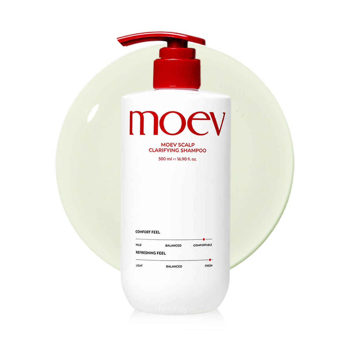Shampooing purifiant pour le cuir chevelu Moev, contrôle du sébum et des pellicules 500 ml