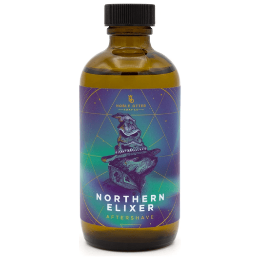 Noble Otter Soap Co. Northern Elixir Shaving Collection Shaving Set Pasteur Pharmacy Aftershave Splash 4 oz