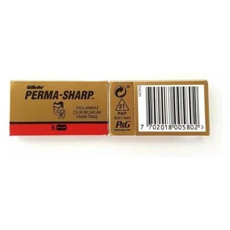 Gillete Perma-Sharp Double Edge Razor Blades - 5 Pack Razor Blades Pasteur Pharmacy