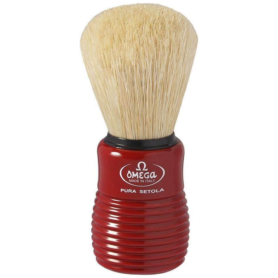 Omega Boar Bristle Shaving Brush Variable Color ( Red Black) #10810 Shaving Brush Pasteur Pharmacy