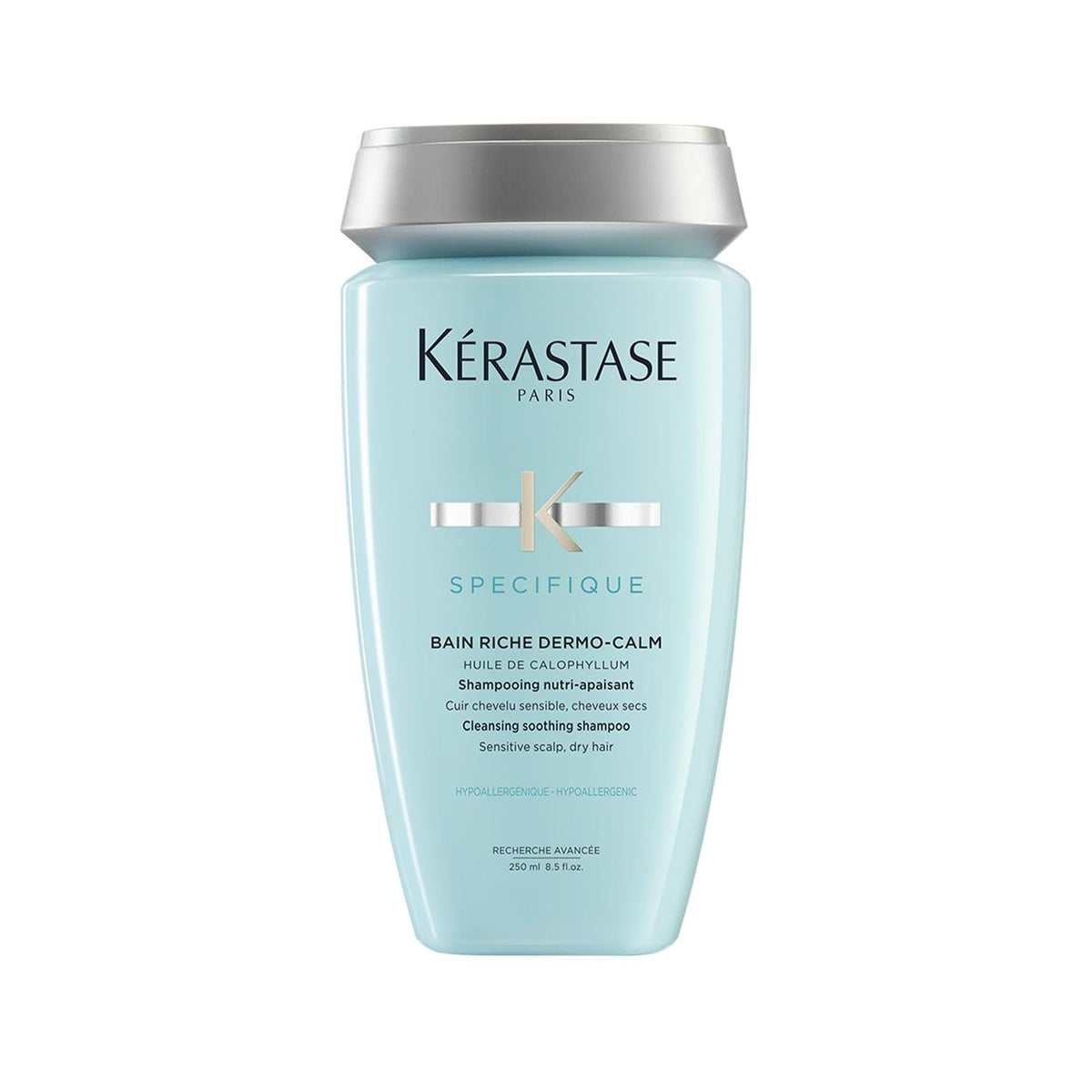 Kerastase Specifique Bain Dermocalm Riche Shampoo for Sensitive Scalp - Soothes, Moisturizes, and Relieves Irritation - 8.45 fl oz