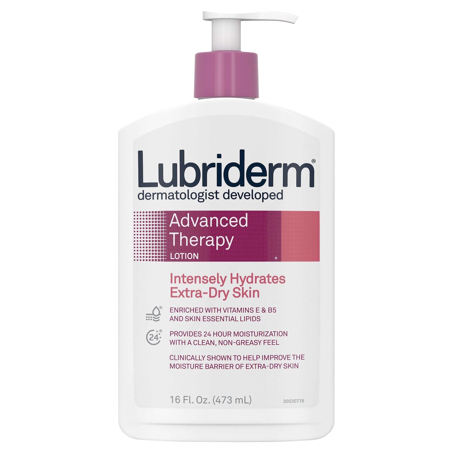 Lubriderm Advanced Therapy Daily Moisturizing Lotion with Pro-Ceramide, Vitamin E & B5 - 16 fl oz Pump Lotion & Moisturizer Pasteur Pharmacy