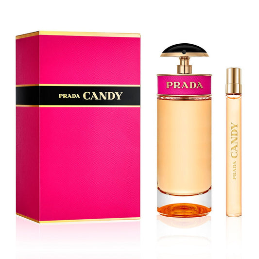 Prada candy 2 pcs set: 2.7 eau de parfum spray + 0.33 eau de parfum spray (travel) Women Fragrant Nest