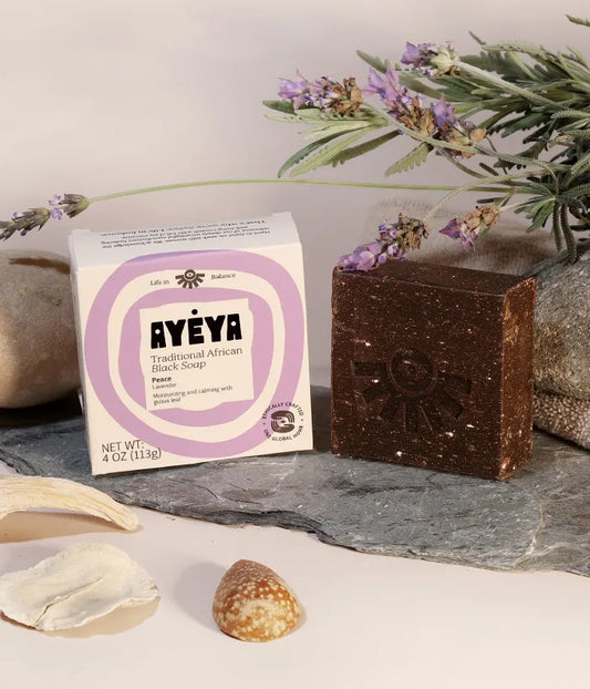 AYÉYA Traditional African Black Soap Bar<br>Peace Bar Soap AYÉYA Online Store
