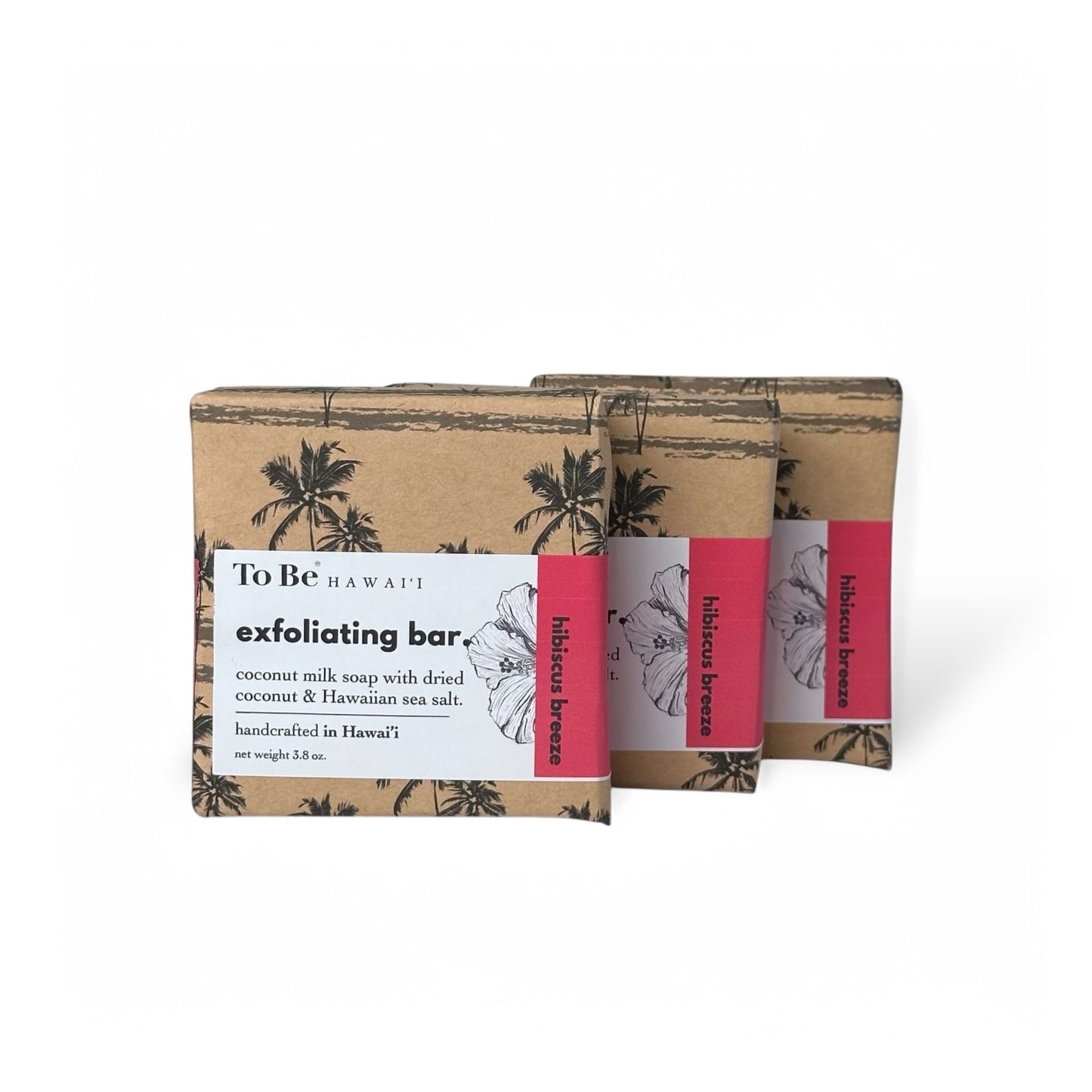 To Be Hawai'i Hibiscus Breeze Exfoliating Soap Bar Handcrafted Soap To Be Hawai'i Everyday Deluxe (3.8 oz)