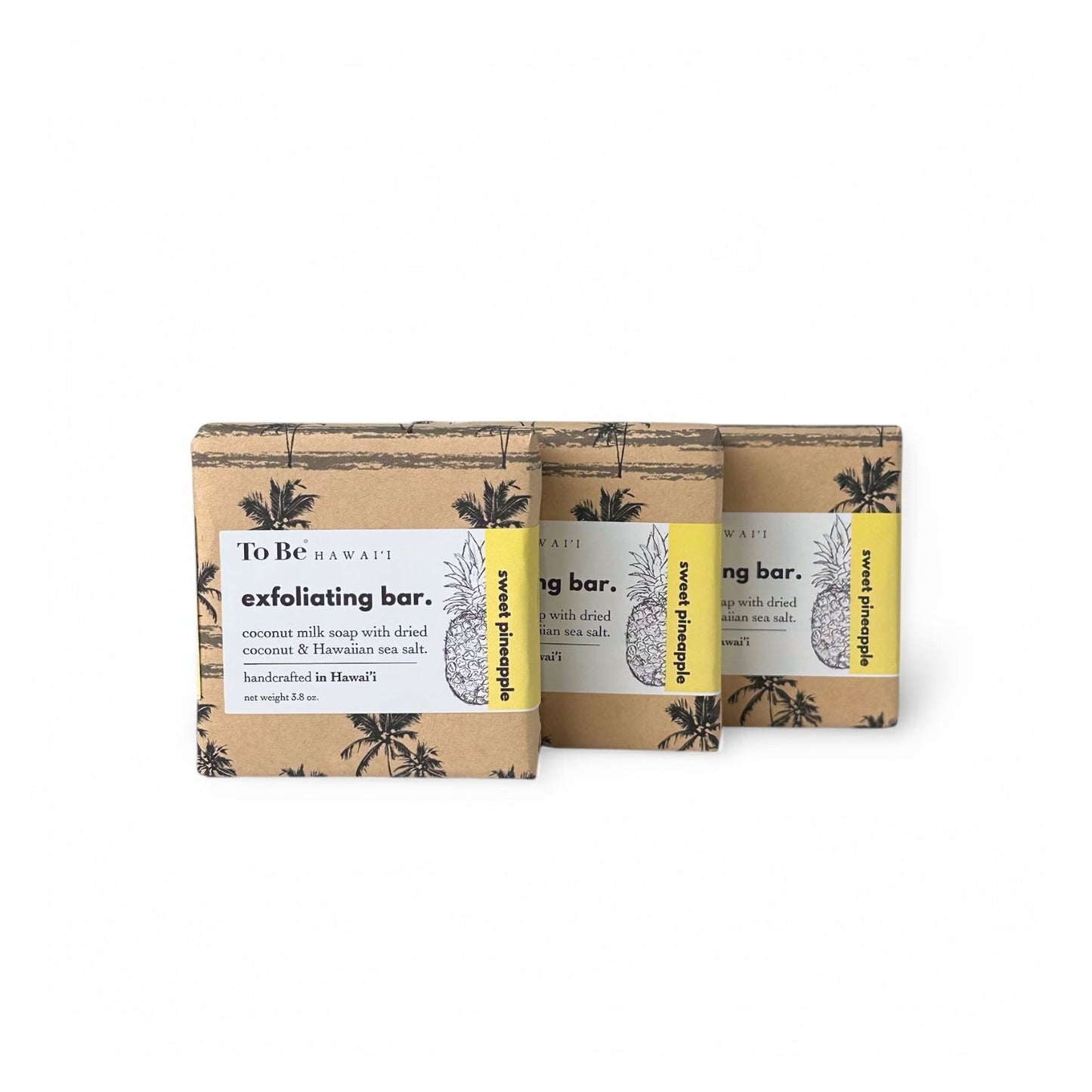 To Be Hawai'i Sweet Pineapple Exfoliating Soap Bar Handcrafted Soap To Be Hawai'i Everyday Deluxe (3.8 oz)