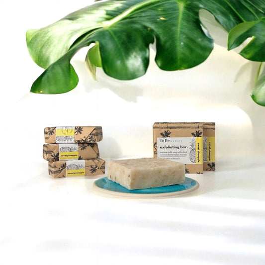 To Be Hawai'i Sweet Pineapple Exfoliating Soap Bar Handcrafted Soap To Be Hawai'i