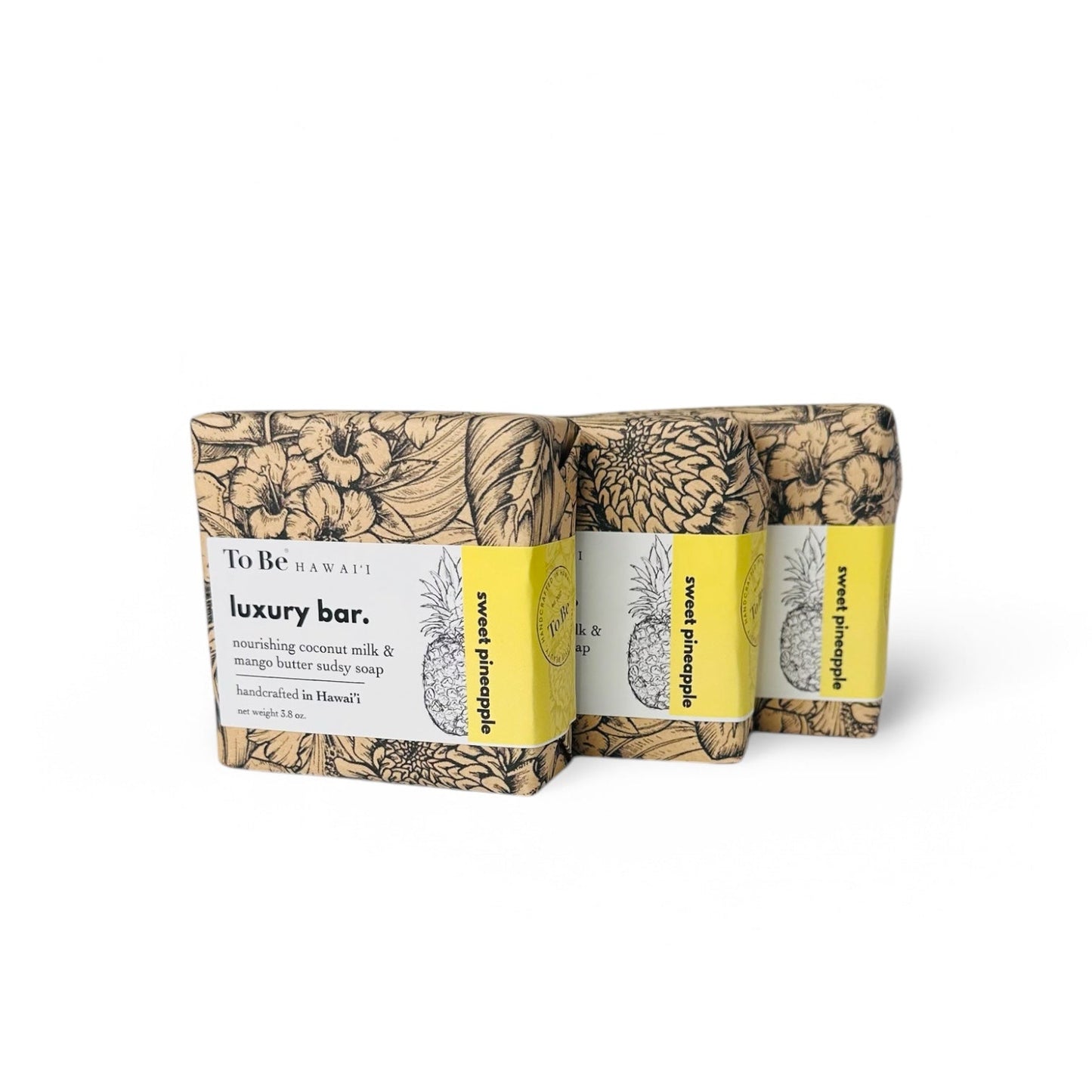 To Be Hawai'i Sweet Pineapple Luxury Soap Bar Handcrafted Soap To Be Hawai'i Everyday Luxury (3.8 oz)