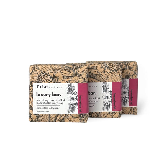 To Be Hawai'i Hawaiian Lei Luxury Soap Bar Handcrafted Soap To Be Hawai'i Everyday Luxury (3.8 oz)