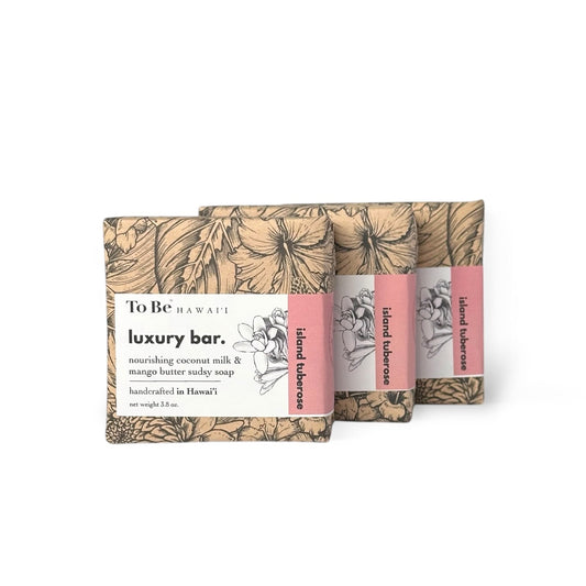 To Be Hawai'i Island Tuberose Luxury Soap Bar Handcrafted Soap To Be Hawai'i Everyday Luxury (3.8 oz)