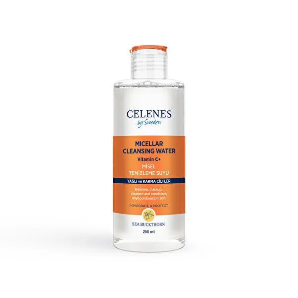Celenes Sea Buckthorn Micellar Cleansing Water: Gentle Makeup Remover & Face Cleanser for Oily & Combination Skin - Alcohol & Paraben-Free