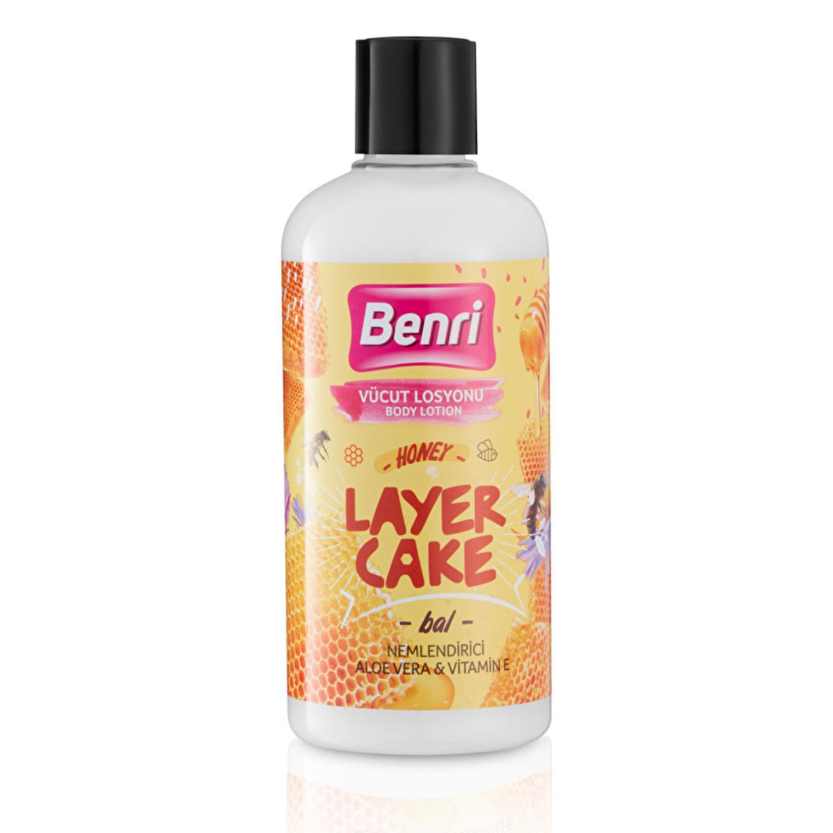 Loción corporal Benri 500 ml - Loción hidratante de miel y aloe vera para piel seca