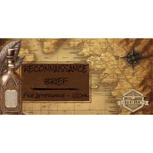 Herc Soap Co. Reconnaissance Brief Shaving Collection Shaving Set Pasteur Pharmacy Aftershave Splash 4 Oz