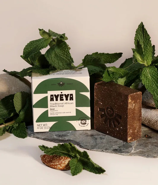 AYÉYA Traditional African Black Soap Bar<br>Reset Bar Soap AYÉYA Online Store