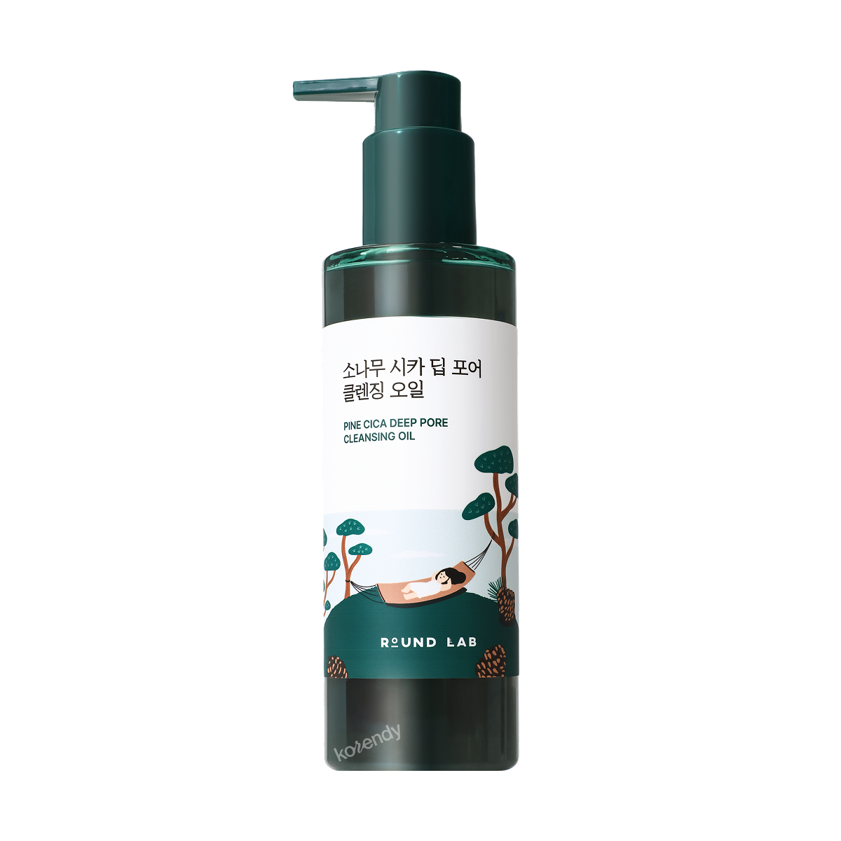 Aceite limpiador de poros profundos Pine Cica con carbón de Round Lab 200 ml
