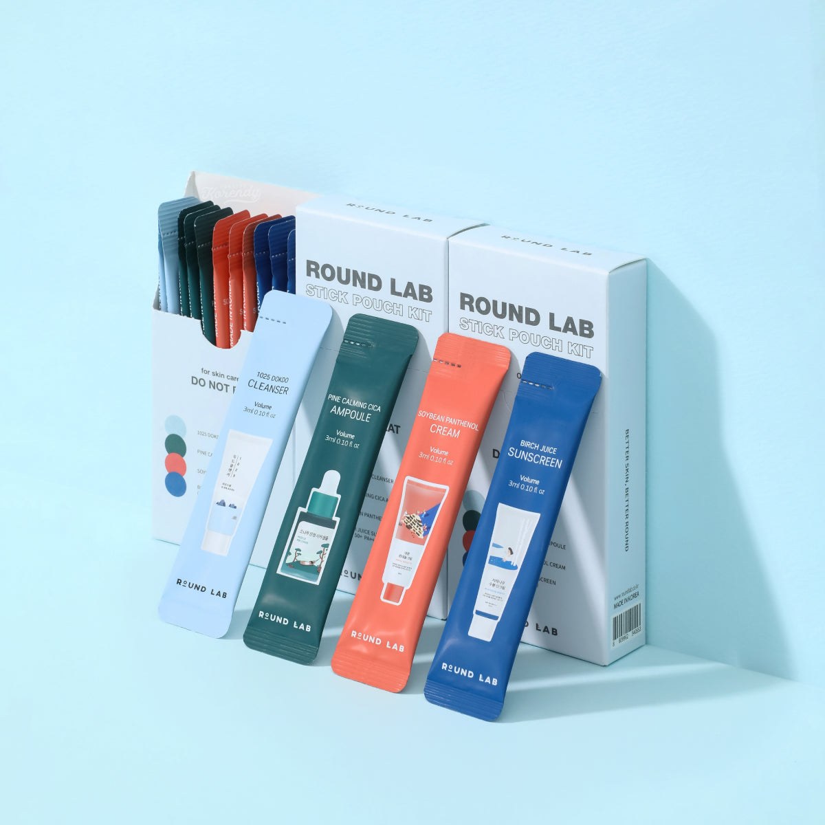 Round Lab Stick Pouch Kit 4-Step Nourishing Trial Set