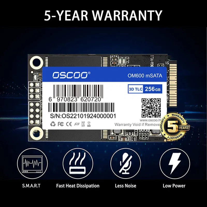SSD Capacity: 128GB - mSATA SSD 128GB 256GB 512GB 1TB SATA Internal Solid State Hard Drive 6Gbps 3D NAND SSD For Desktop Laptop