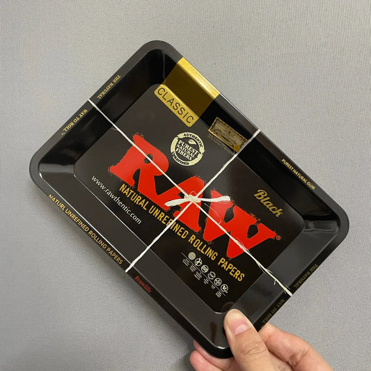 Color: GRAY - RAW Classic Rolling Tray Multi Designs Available