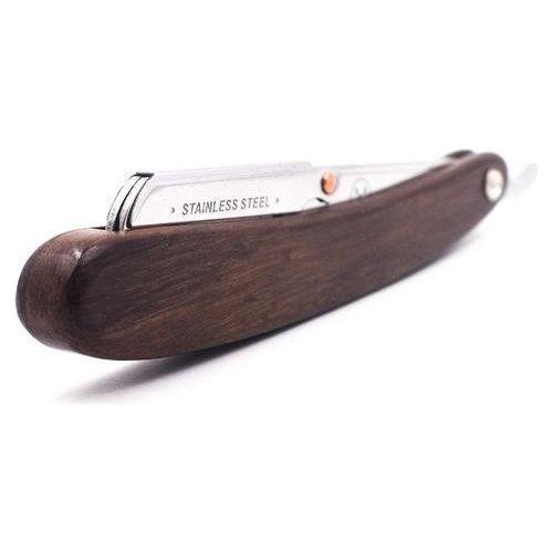 Parker SRDW Clip-Type Dark Sheesham Wood Handle Stainless Steel Straight Barber Shavette Razor Shavette Razor Pasteur Pharmacy