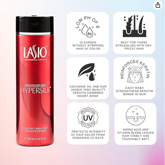 Lasio Keratin-Infused Hypersilk Color Treated Conditioner 12.34 Oz Conditioner Pasteur Pharmacy