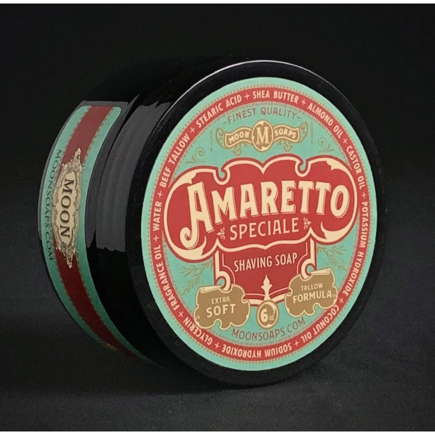 Jabón de afeitar Moon Soaps Amaretto Speciale 6 Oz