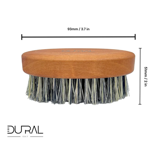 Dural Beard Brush Grey Tampico Fibre Pear Wood Beard Brush Pasteur Pharmacy
