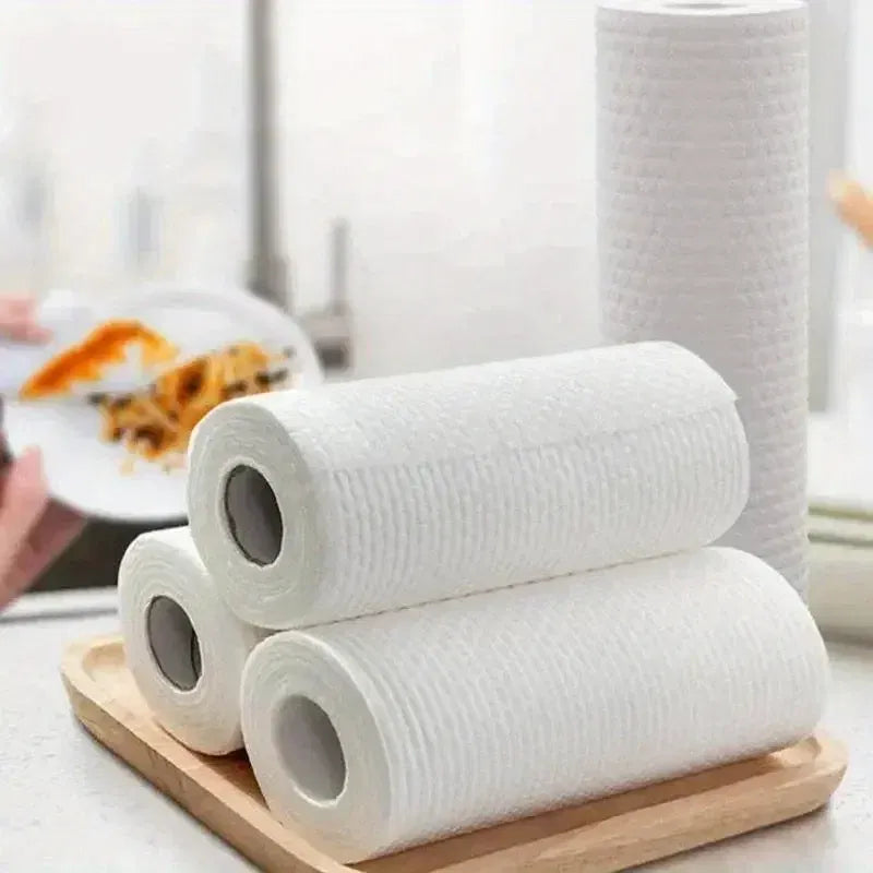 Color: Red, Specification: 8pcs - 500/50pcs Reusable Kitchen Disposable Rags Non-Woven Cleaning Cloths Washing Dishcloths Rag Cloth Towels Non-stick Scouring Pads