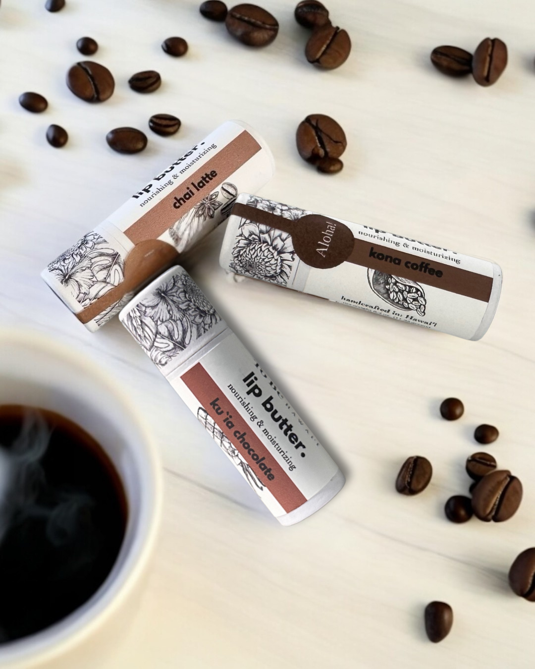 To Be Hawai'i The Coffeehouse Trio Lip Butter Gift Set Skin Care To Be Hawai'i