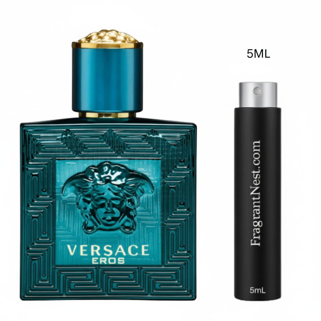 Versace Eros Eau De Toilette Travel Spray | Sample Fragrant Nest 5mL Travel Size (75 Sprays)