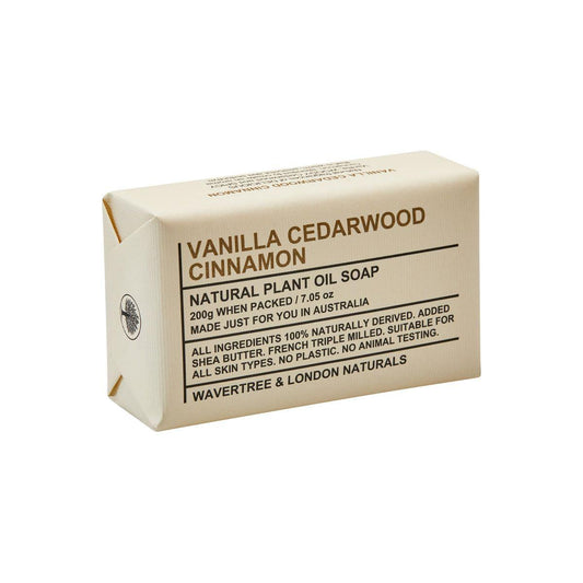 Wavertree & London Vanilla Cedarwood Cinnamon Natural Soap 7 Oz Natural Soap Pasteur Pharmacy