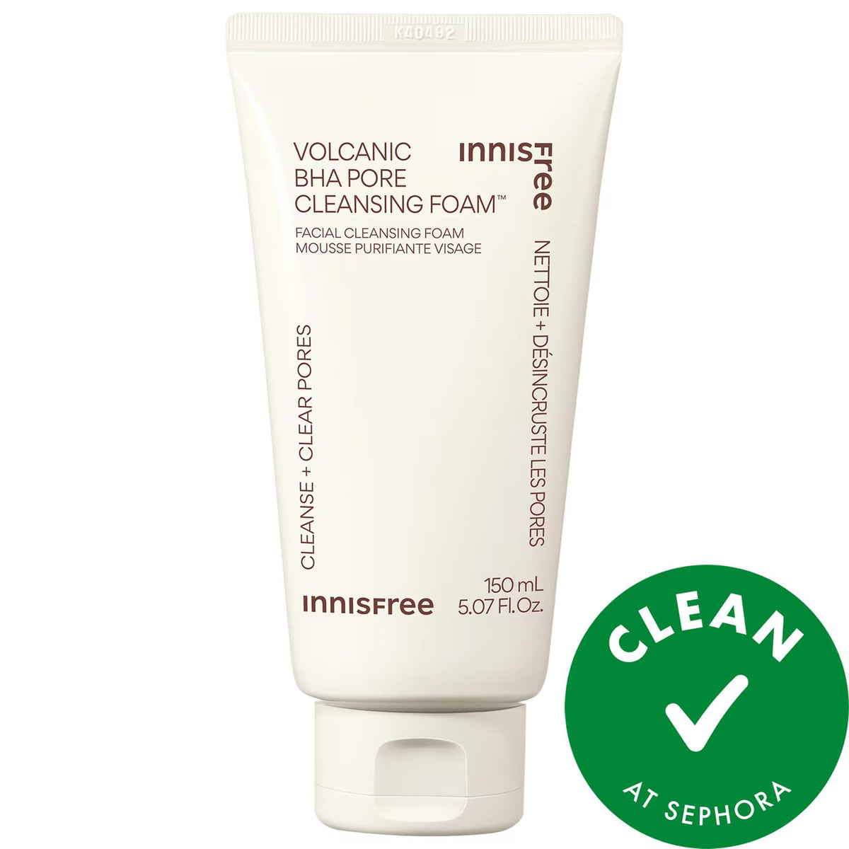 Volcanic BHA Pore Cleansing Foam: Deep Clean, Exfoliate & Absorb Oil – Salicylic Acid Face Wash for Oily & Acne-Prone Skin