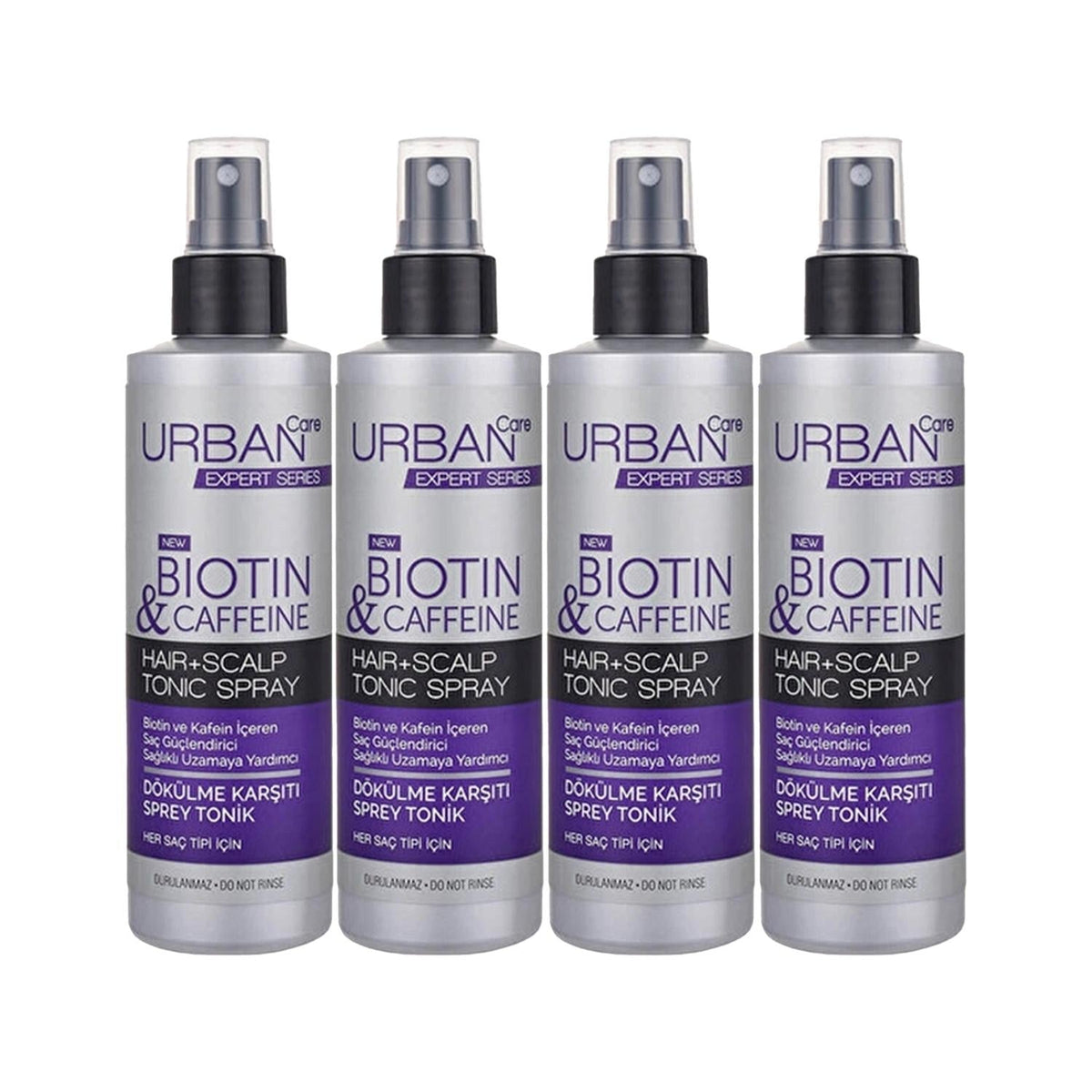 URBAN Care Expert Biotin & Caffeine Hair Tonic - Anti-Hair Loss, Nourishing, 200ml, 4 Units
