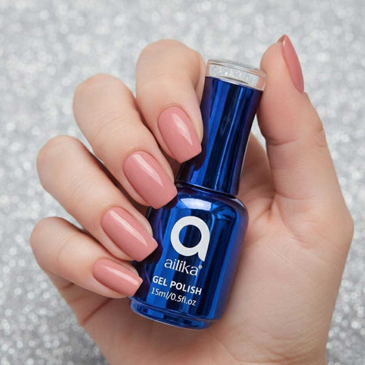 Ailika 034 Gel Nail Polish Sapphire Blue Shimmer 15 ml