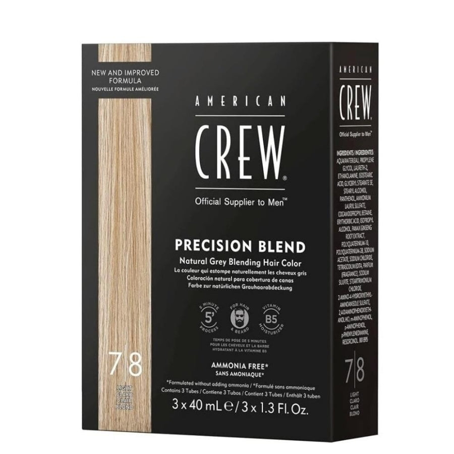American Crew Precision Blend 7-8 Light Hair Color 3x40ml