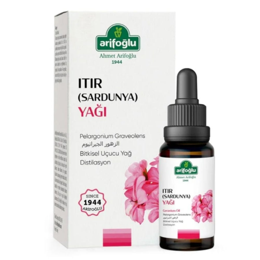 Huile essentielle de géranium pure Arifoglu pour la peau et les cheveux 10 ml