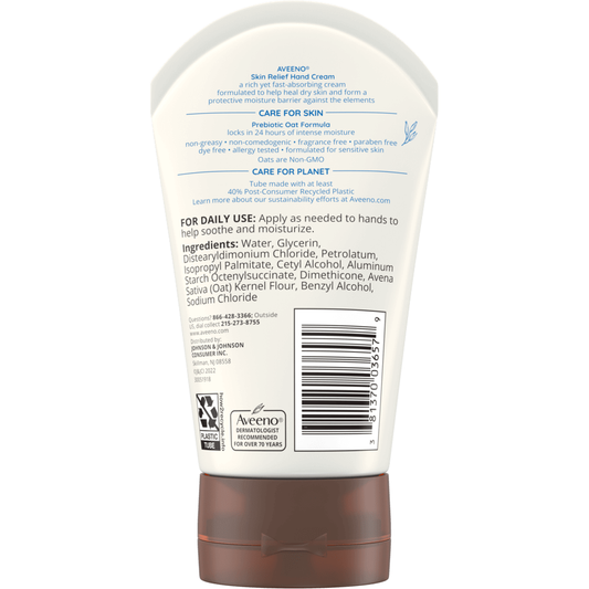 Aveeno Active Naturals Skin Relief Hand Cream, 3.5 Oz Hand Cream Pasteur Pharmacy