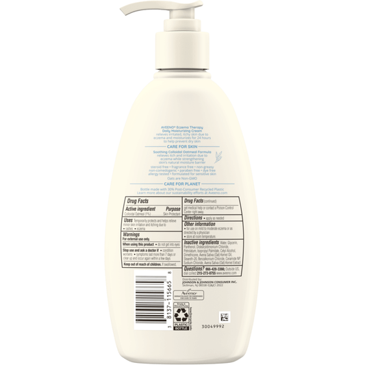 Aveeno Active Naturals Eczema Therapy Moisturizing Cream, 12 fl oz Moisturizing Cream Pasteur Pharmacy