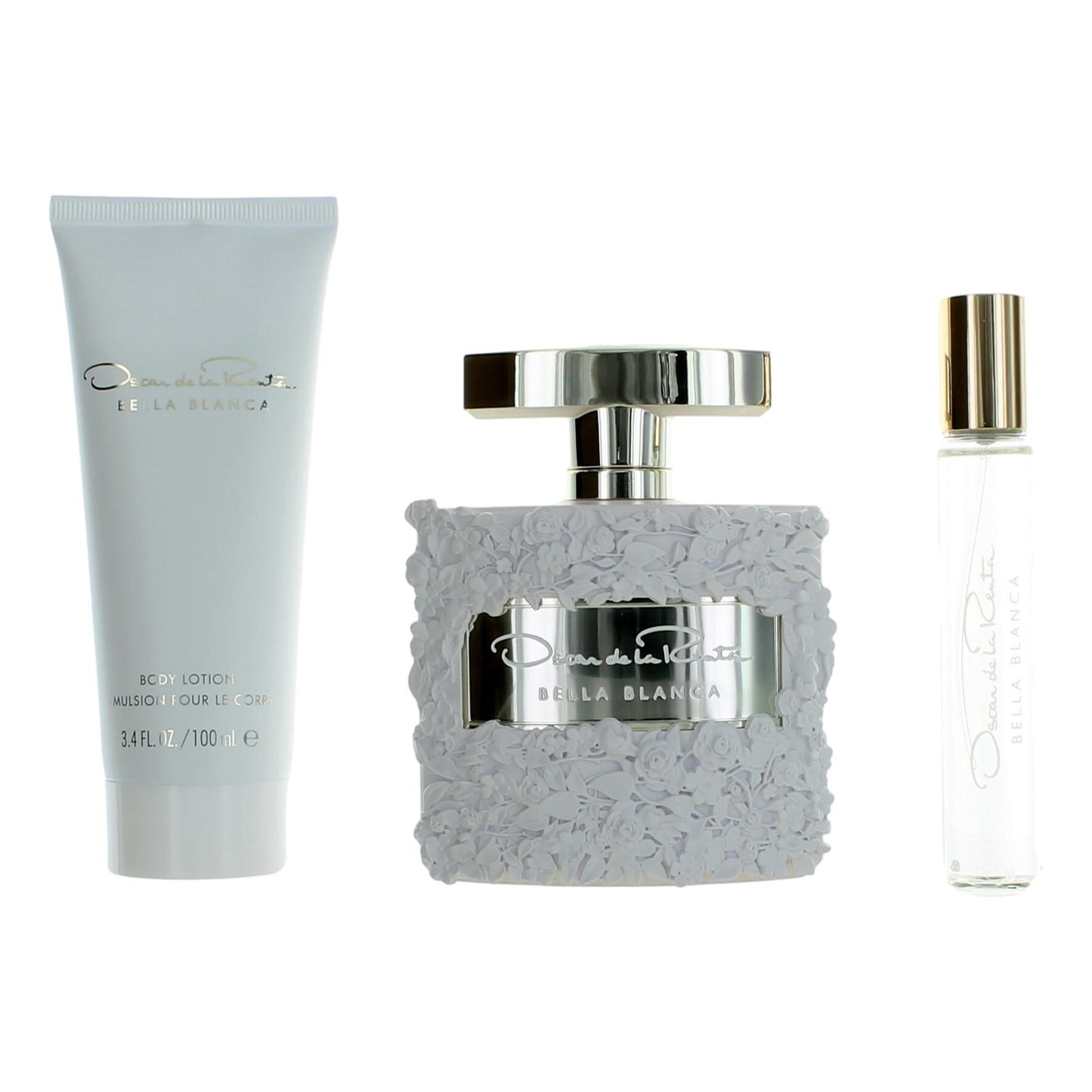 Bella Blanca by Oscar De La Renta, 3 Piece Gift Set for Women Gift Sets Oscar De La Renta