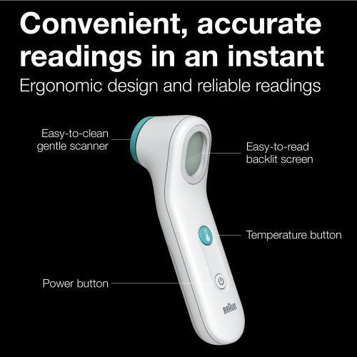 Braun Forehead Thermometer, BFH175, White Forehead Thermometer Pasteur Pharmacy