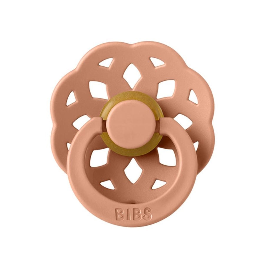Bibs Boheme Rubber Pacifier Peach Size 1 for 0-6 Months