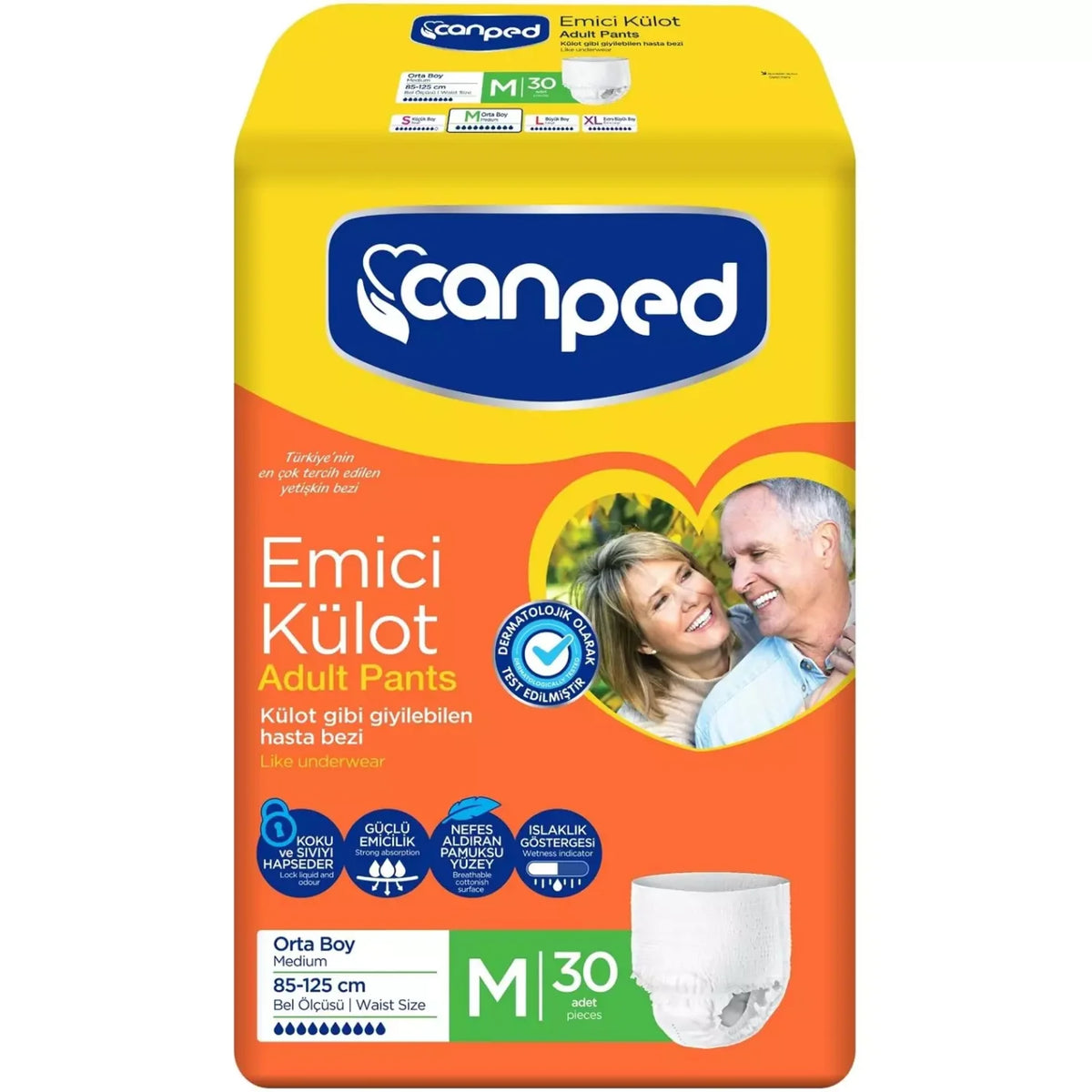 Canped Absorbent Incontinence Underwear Medium 30 Count