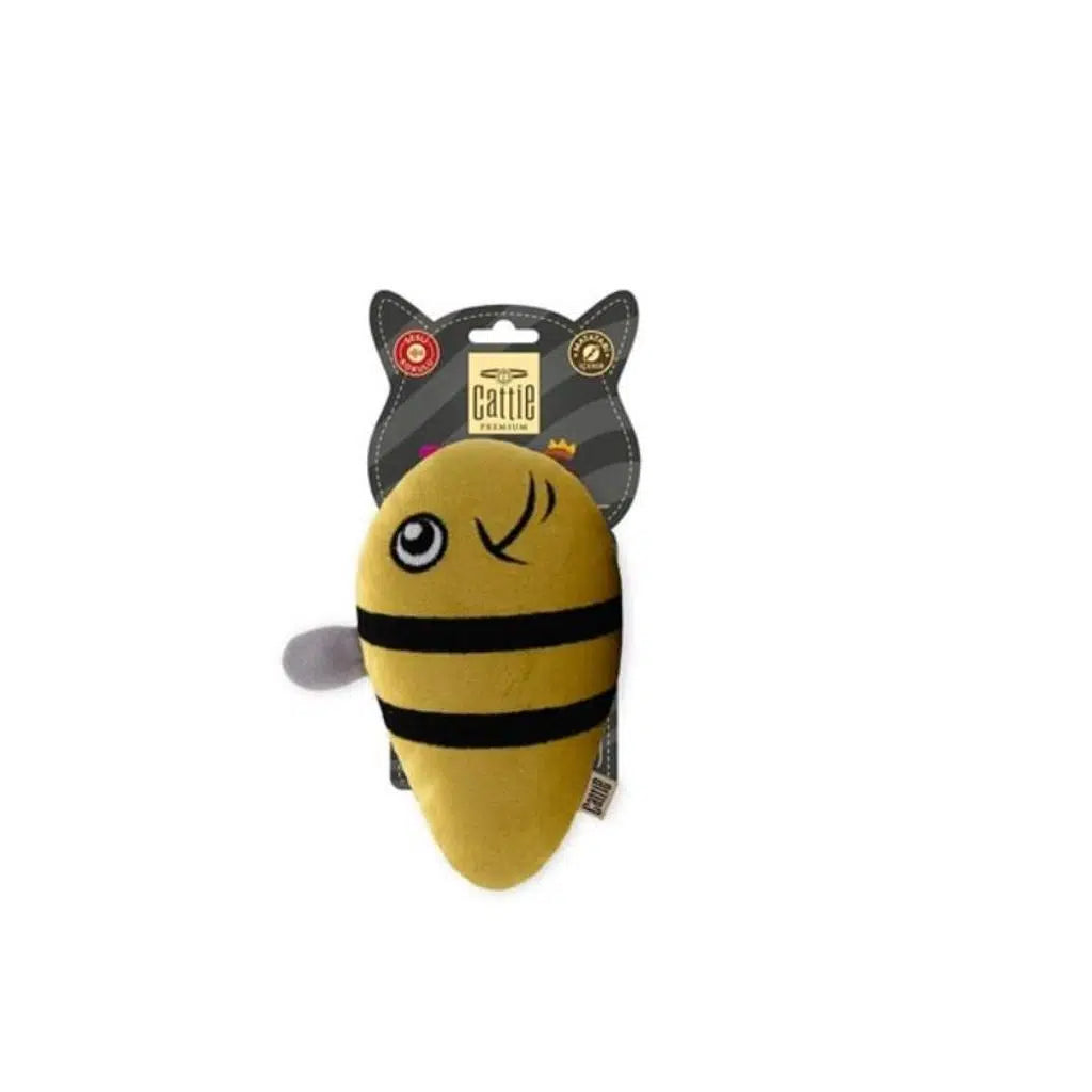 Cattie Matatabi Plush Bee Cat Toy with Silver Vine 15cm