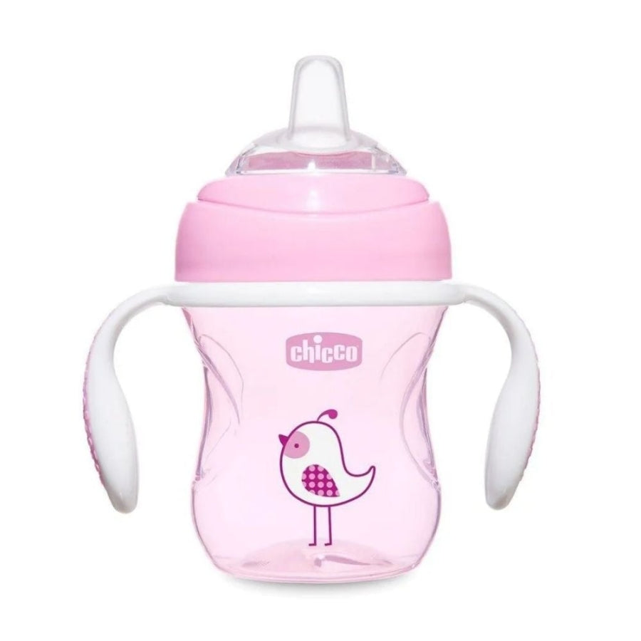 Chicco Soft Silicone Spout Transition Cup Pink 4m+ 200ml